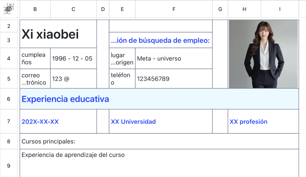 Currículum personal de búsqueda de empleo 11